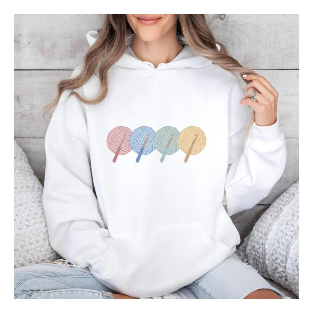 Crochet Hook and Yarn Hoodie