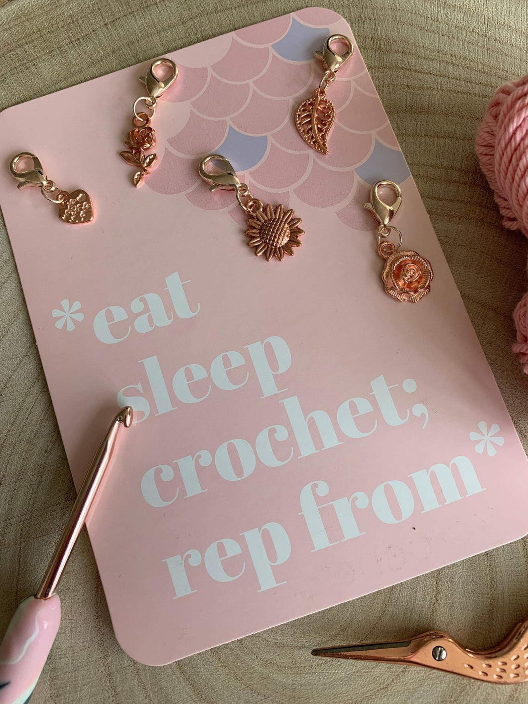 Rose Gold Stitch Markers