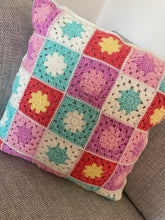 Load image into Gallery viewer, Crochet cushion, large cushion, handmade cushion, cushion cover, cover, filled cushion
